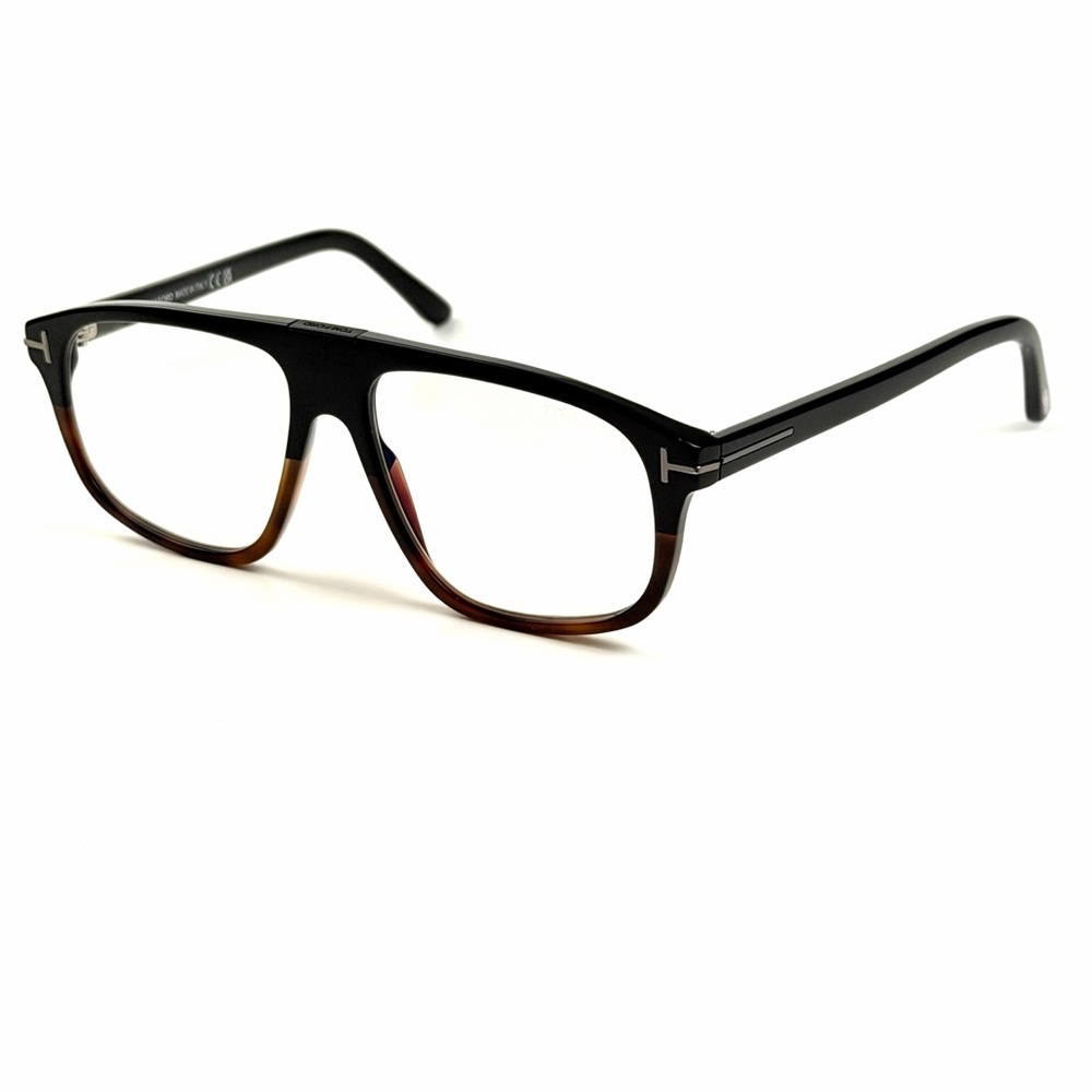 Tom Ford TF 5901 B N 056 Top Black and Brown bottom Frames NWT Wide fit